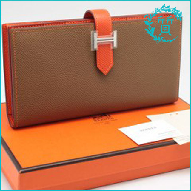 買取価格】エルメスのベアン長財布！スフレ バイカラー ｜ 質乃蔵
