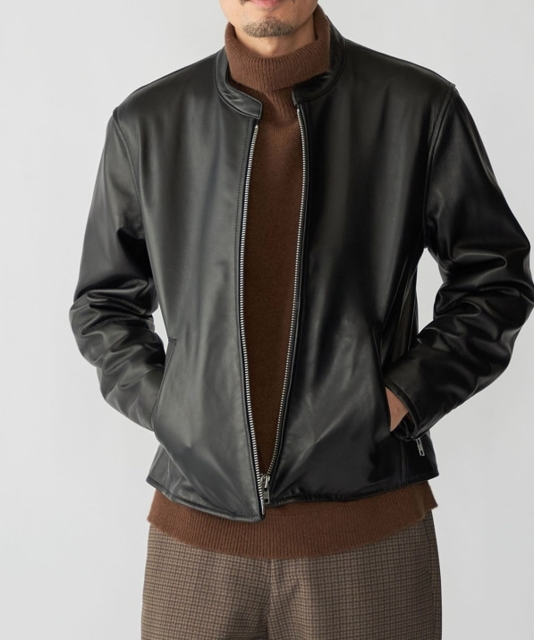 SHIPS: ラムレザー シングル ライダース ジャケット 25FW｜ SHIPS 公式