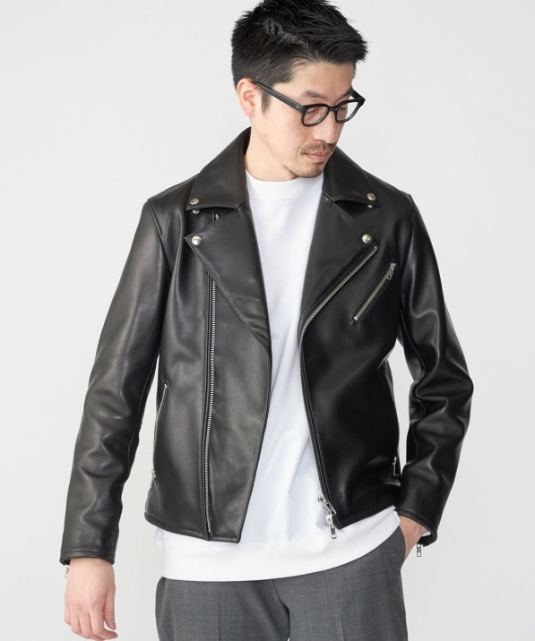 SHIPS: ラムレザー ダブル ライダースジャケット｜ SHIPS 公式サイト