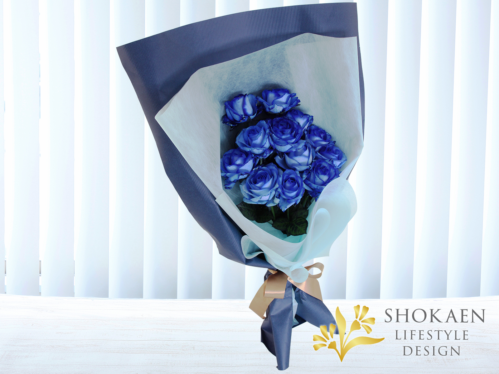 花束0119】vow rose～誓いの薔薇～（BLUE） - 株式会社正花園