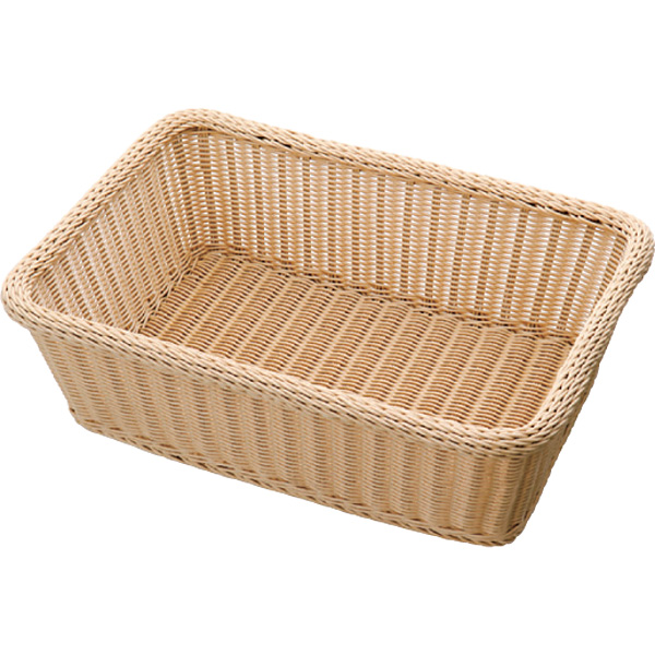 PP ランドリーバスケット 長角 アイボリー CF-802-IV 小 - 調理器具の