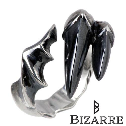 Bizarre(ビザール) ブラック クロウ シルバー リング 指輪を販売。商品