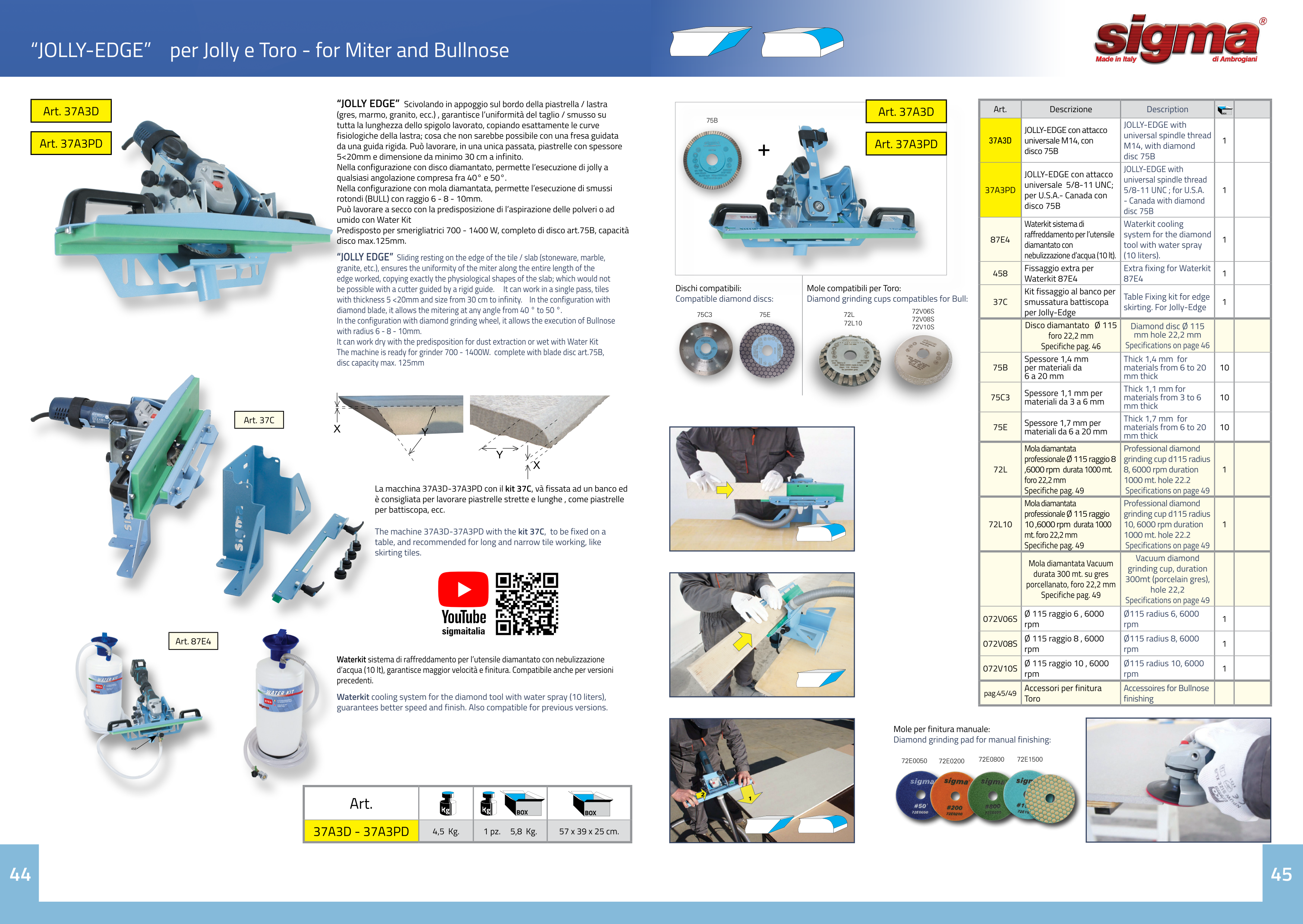 Sigma Jolly Edge Machine – Professional Tile Beveling Tool – RTC
