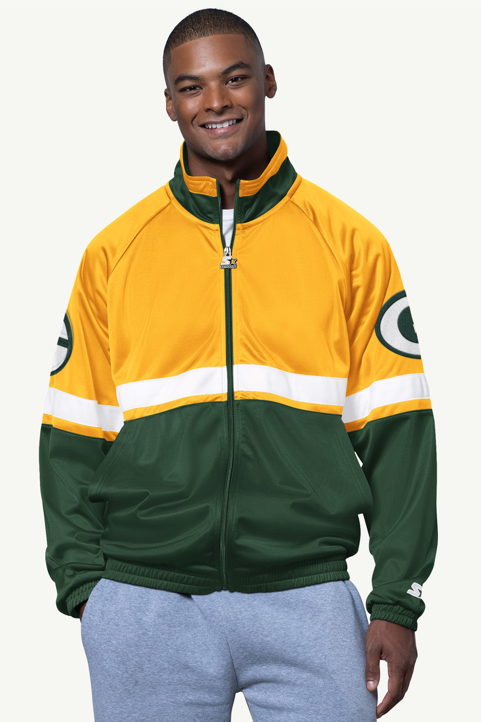 Mens Green Bay Packers Veteran Track Jacket | NFL | Starter