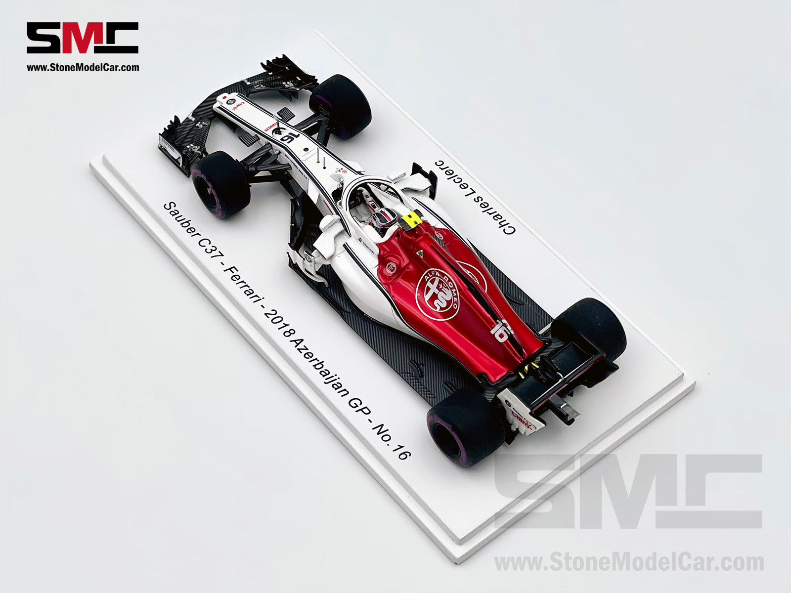1:43 Spark Alfa Romeo C37 #16 Charles Leclerc Azerbaijan 6th 2018