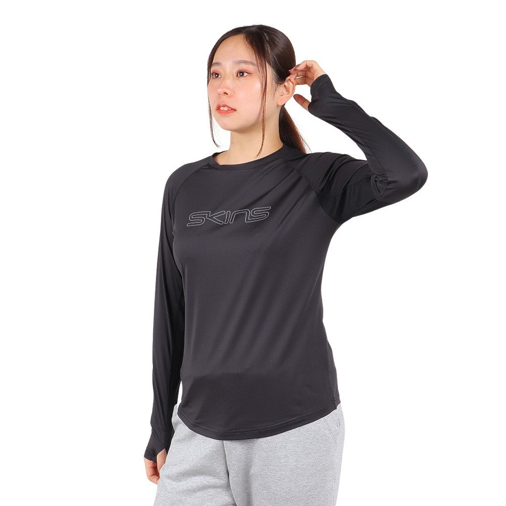 スキンズ（SKINS）（レディース）ロングスリーブランニングシャツ 185