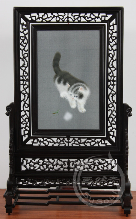 双面绣猫|苏绣猫|外国人喜爱的礼品|中国风礼品|芝然斋|400-8866-763