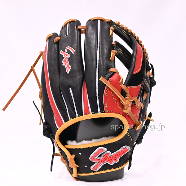 久保田スラッガー 軟式用 オーダー DS1 W57 レッド×ブラック 中指 一体