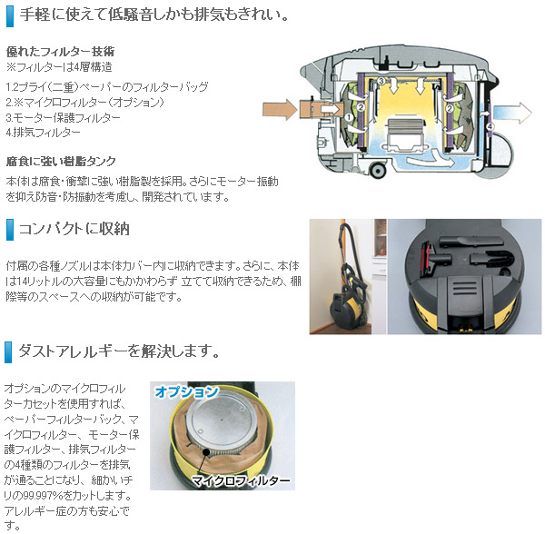 廃番・再入荷なし】ケルヒャー T201 - 4層フィルター業務用ドライ
