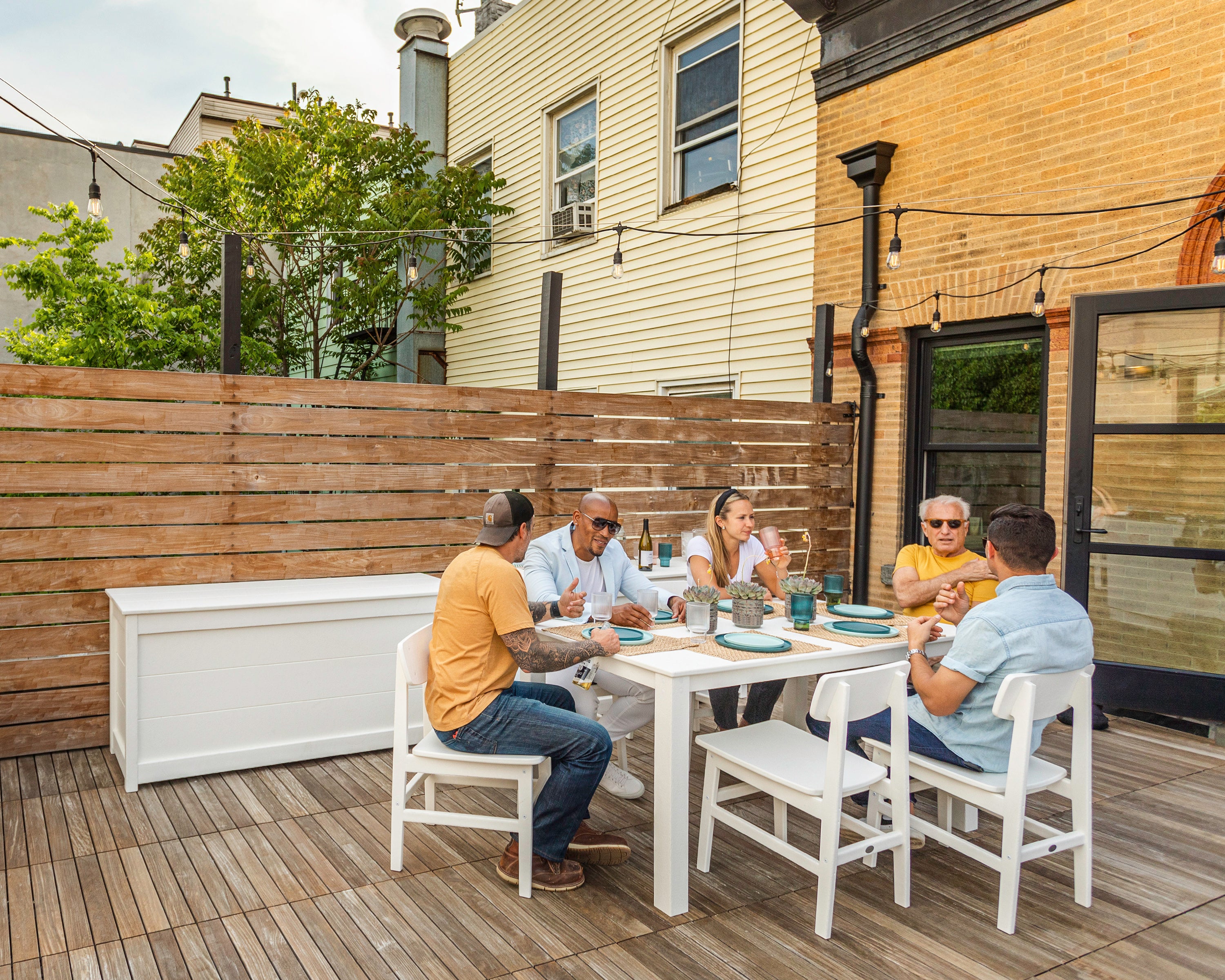 Modern Studio Urban Chair 7-Piece Parsons Table Dining Set