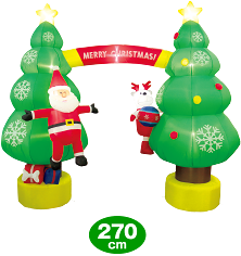 ムービングエアブロー エントツサンタ（高さ：180cm ）: 季節装飾