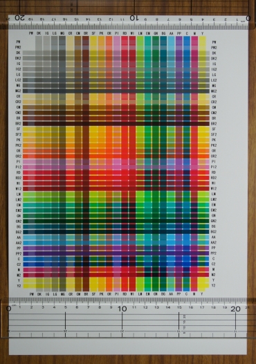 象のロケット特色インク全20色＋ALPS3色CMYカラーチャート／象のロケット