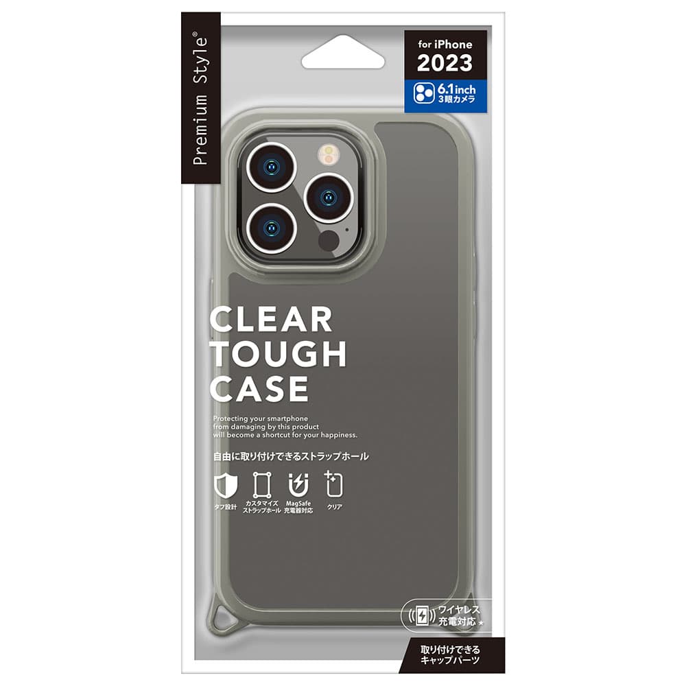 iPhone 15 Pro用 クリアタフケース [グレー]｜株式会社PGA