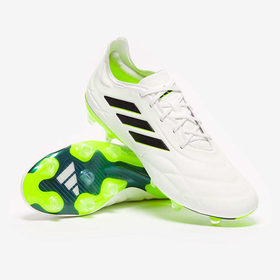 adidas Copa Pure.1 FG - White/Core Black/Lucid Lemon - Mens Boots