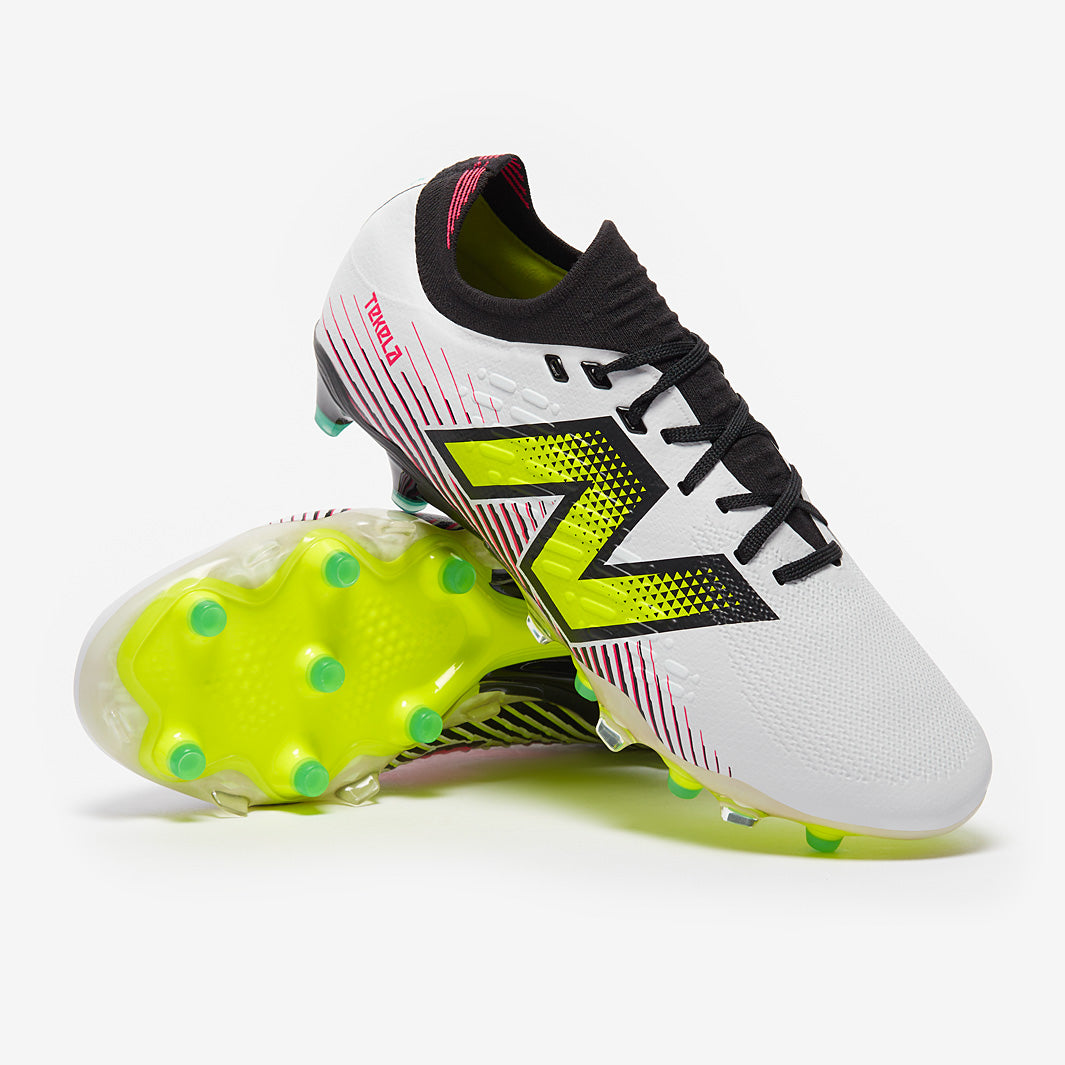 New Balance Tekela V4+ Pro Wide Firm Ground - White/Pink/Lime