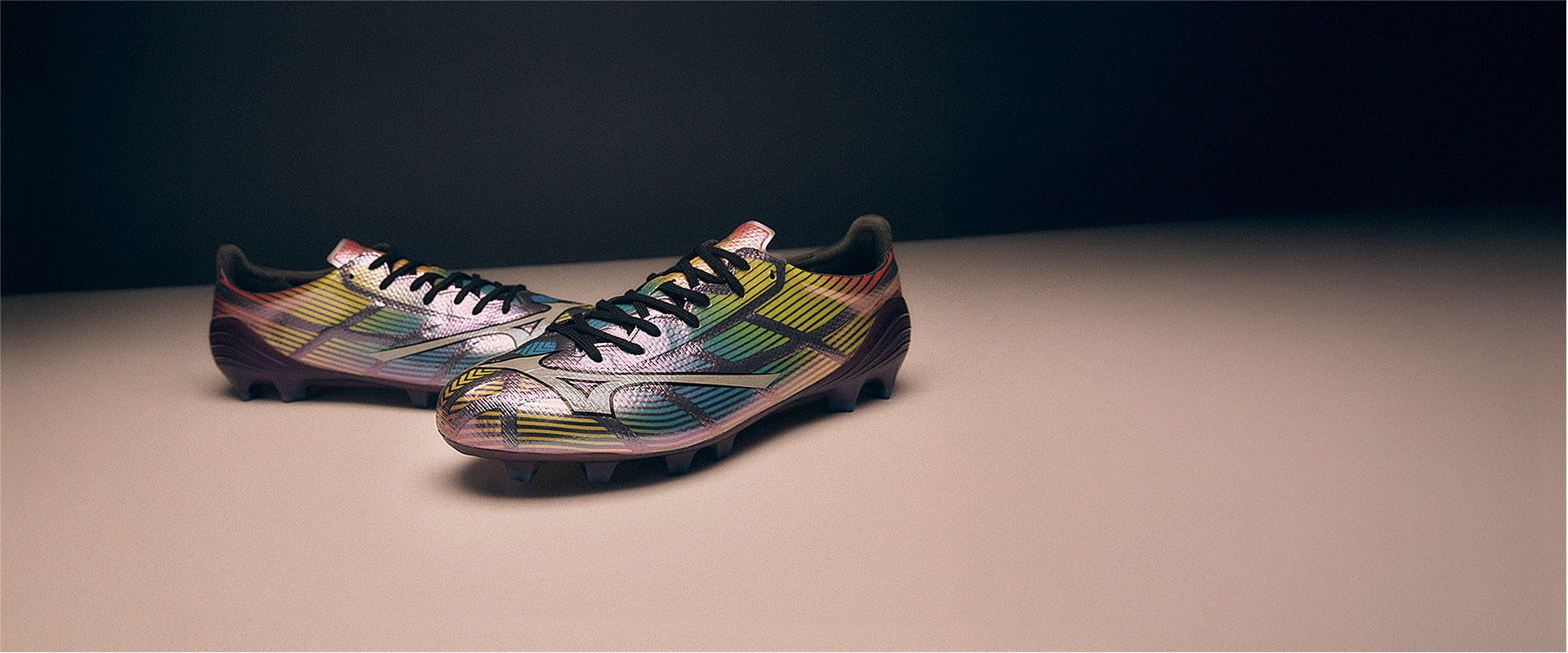 Mizuno Alpha II Made in Japan Firm Ground - Black/Galaxy Silver