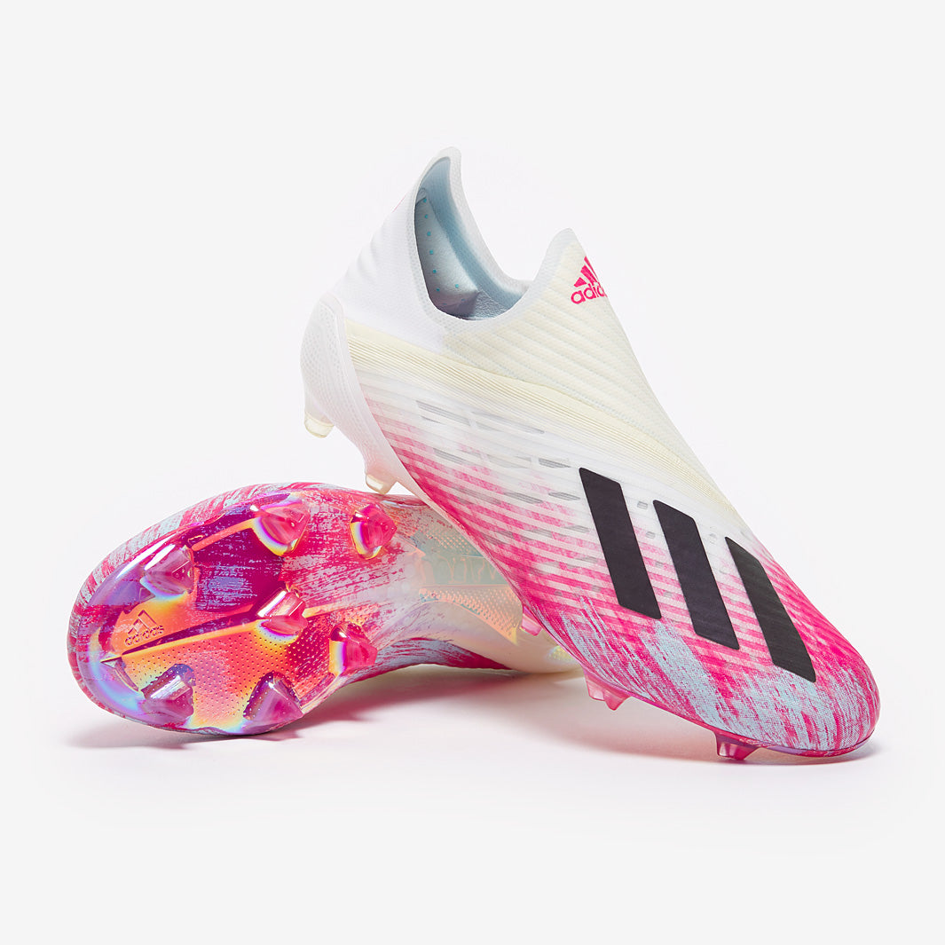 adidas X 19+ FG - Footwear White/Core Black/Shock Pink - Firm