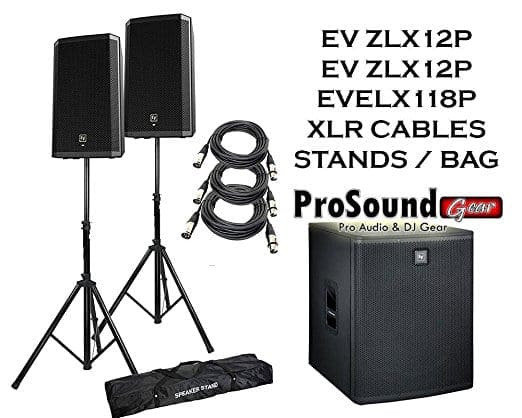Electro-Voice ZLX-12P 12” Powered Speaker & Subwoofer Package