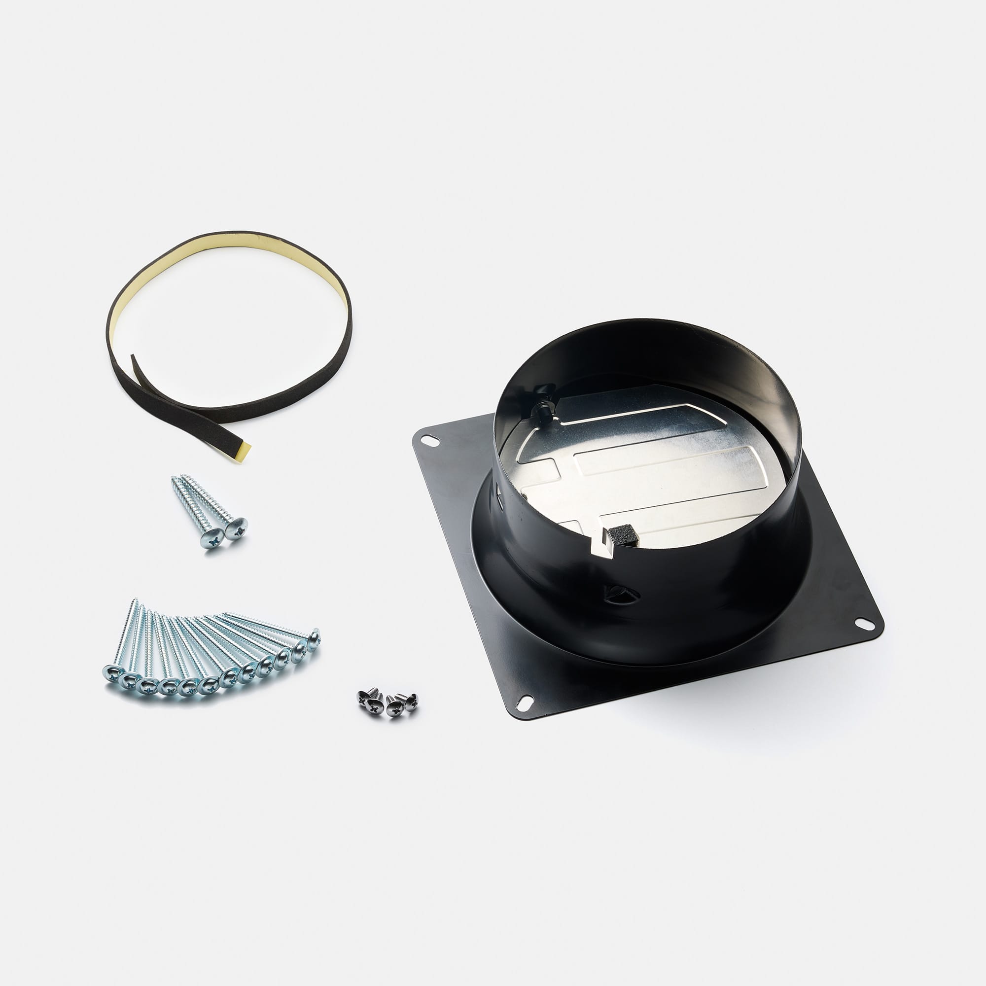 フラットサイドフード 左付け 直排気 W900 ホワイト | KB-KC036-07