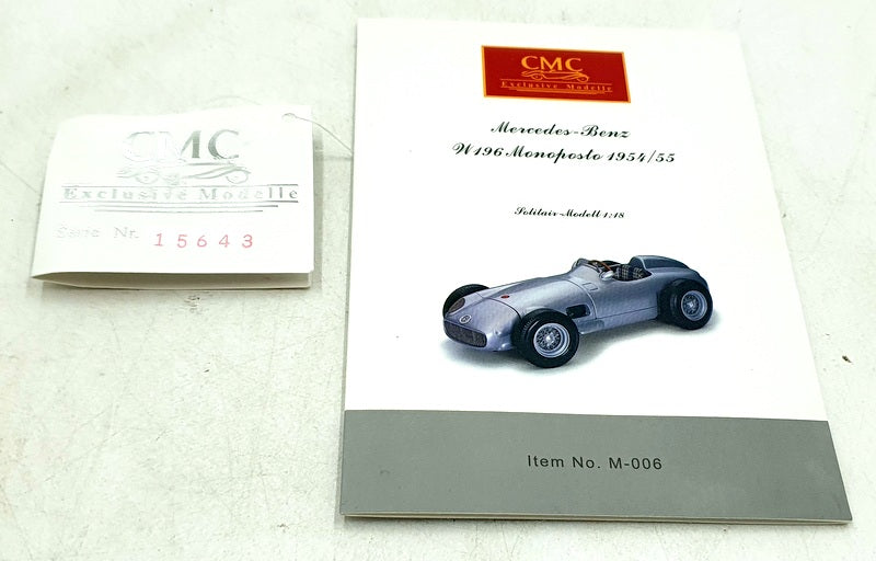 CMC 1/18 Scale M-006 - Mercedes-Benz W196 Monoposto 1954/55 S.Moss