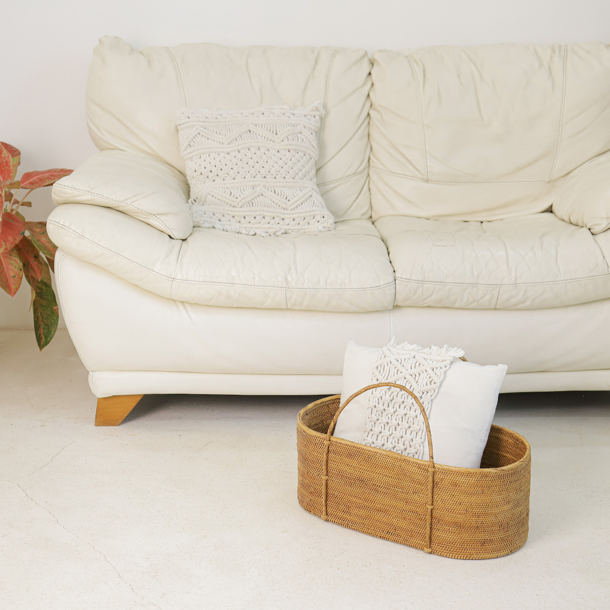 野菜籠持手付きLサイズ (OVL256) Rosily(ロージリー) バリ島 アタかご