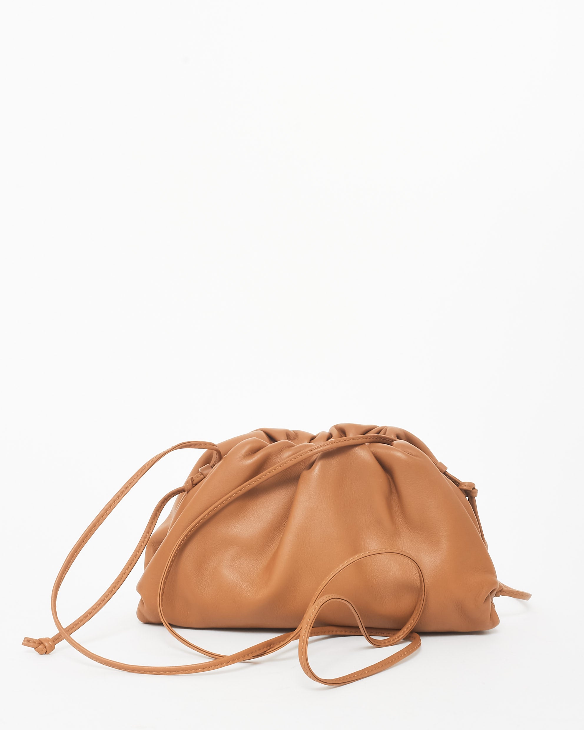Buy Bottega Veneta Camel Brown Leather The Mini Pouch Clutch Bag