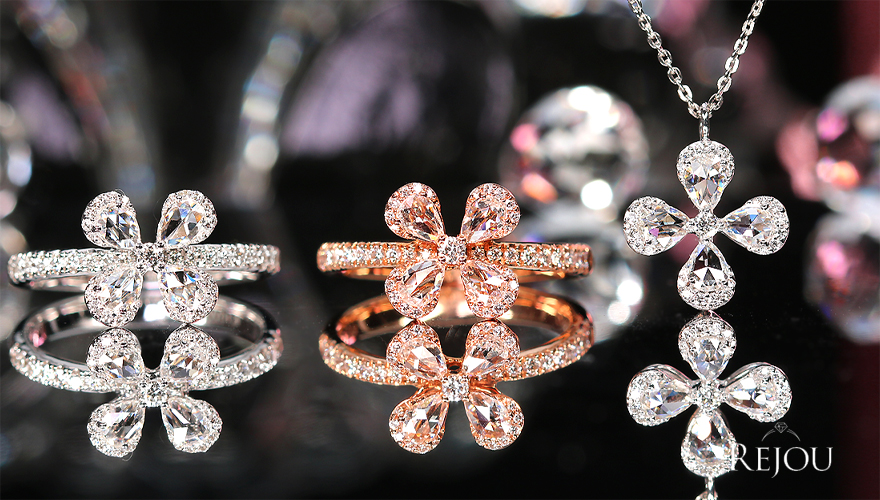 ローズカットダイヤモンド 0.38ct ダイヤモンド 0.25ct ピンクゴールド