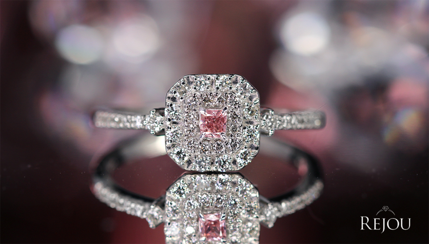 ピンクダイヤモンド 0.063ct/FIP/I1 ダイヤモンド 0.3ct プラチナ