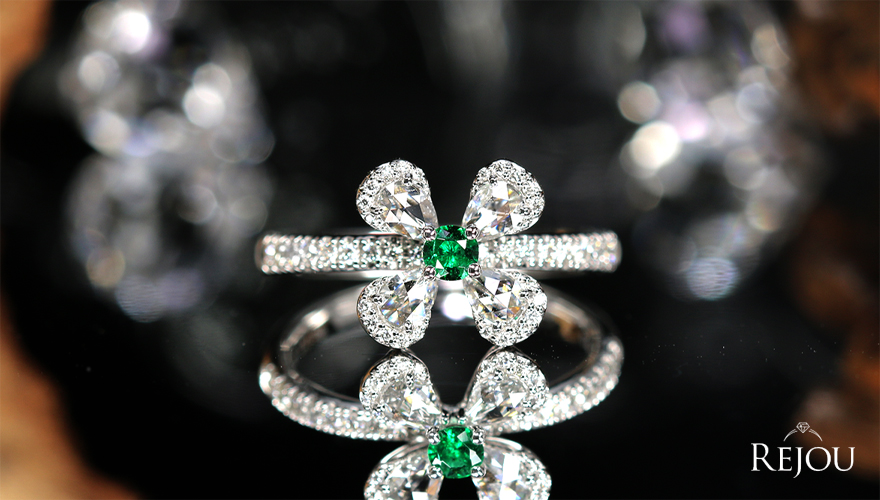 第470回抽選販売＞「SIZUKU」エメラルド 約0.1ct ローズカット