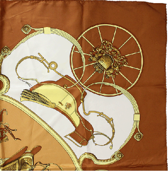 ブランドレンタルのBrandCity / エルメス カレ90 スカーフ 馬車 シルク100%