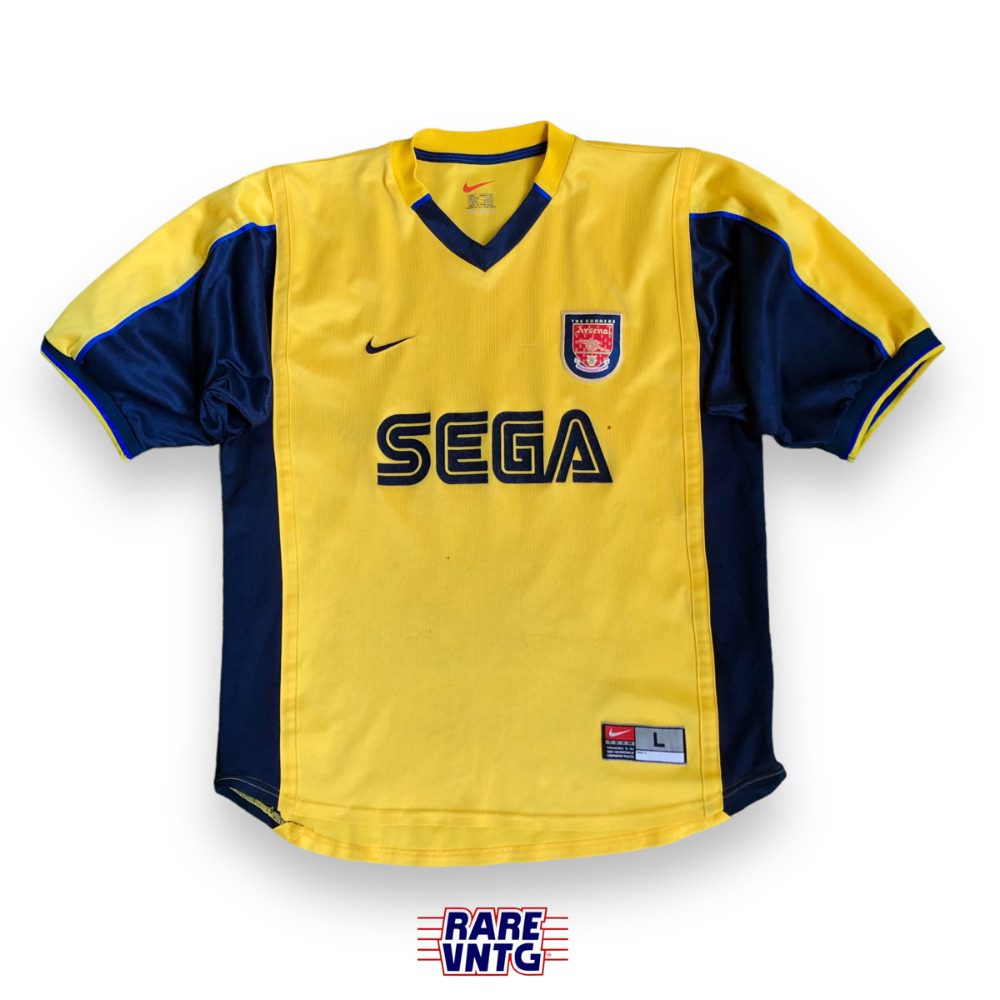 1999 Arsenal Gunners Nike Sega Soccer Futball Jersey Size Large
