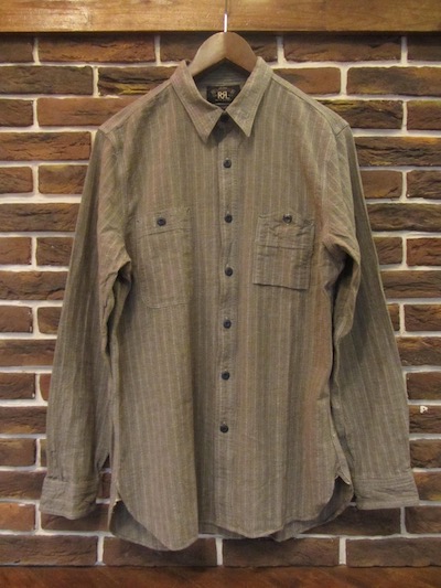 RRL等の通販サイト【RHYTHM】RRL(ダブルアールエル) L/S STRIPE GRAY