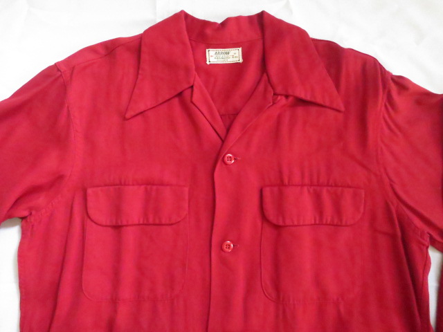 50'S ARROW ソリッドレーヨンシャツ