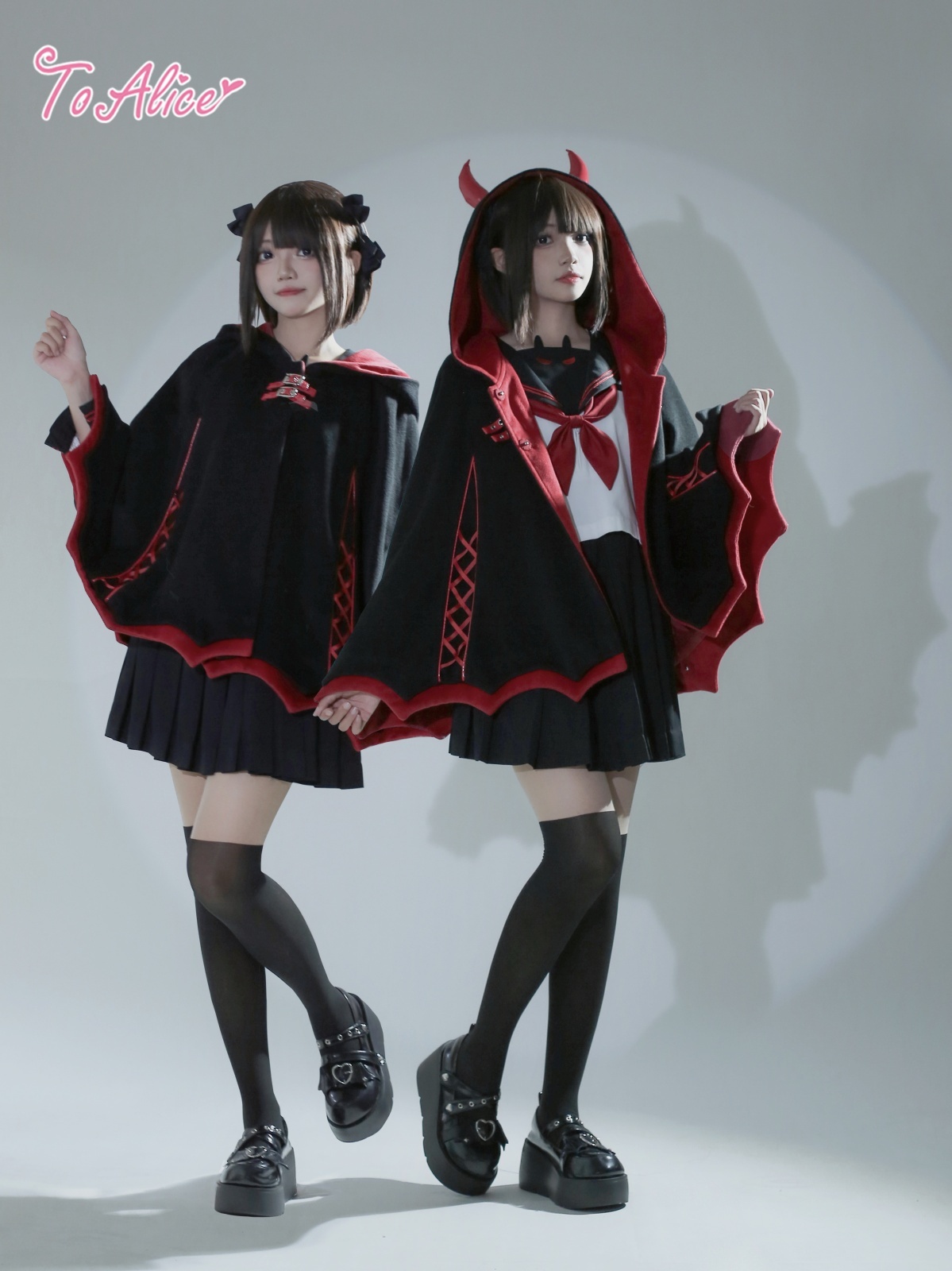 BlackShamrock】F18小悪魔羽付きケープコート 【特価:4800円コーナー