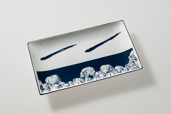 藍髑髏長角皿 - 横尾忠則オンラインショップ