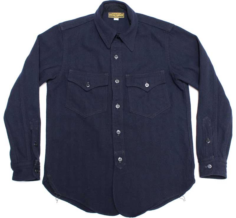 フリーホイーラーズ 【US NAVY オフィサーシャツ ＜ネイビー コットン