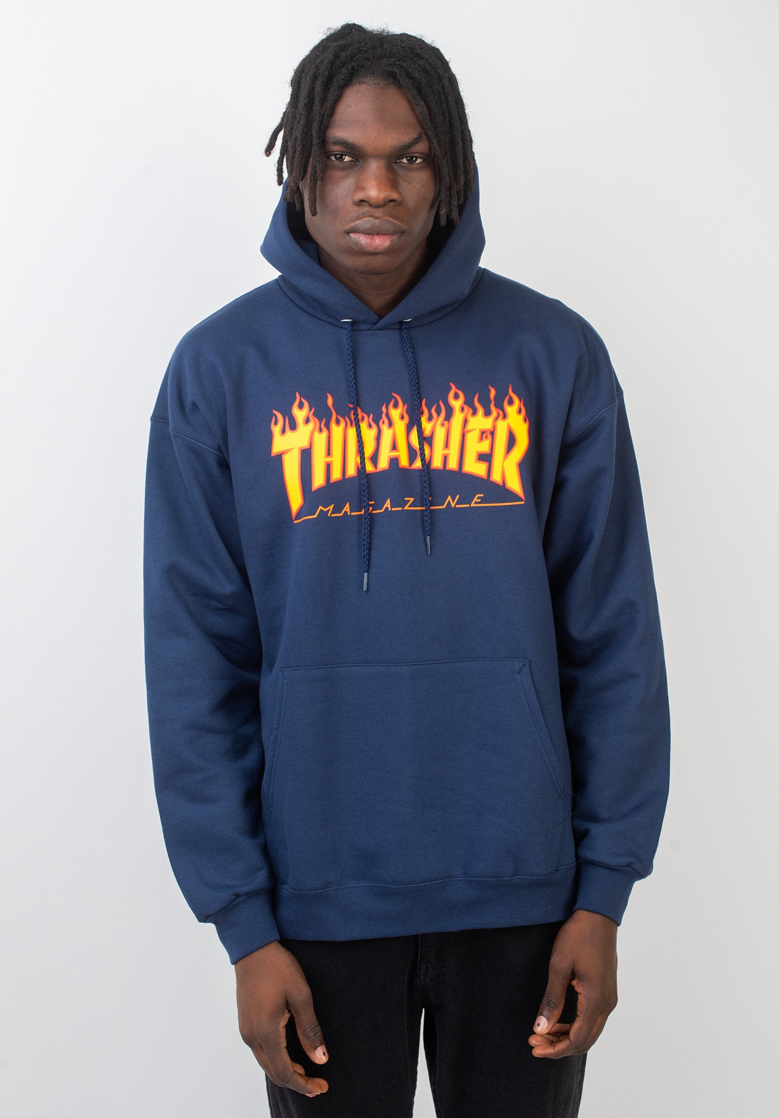 Flame Thrasher Hoodie in navy for men – TITUS