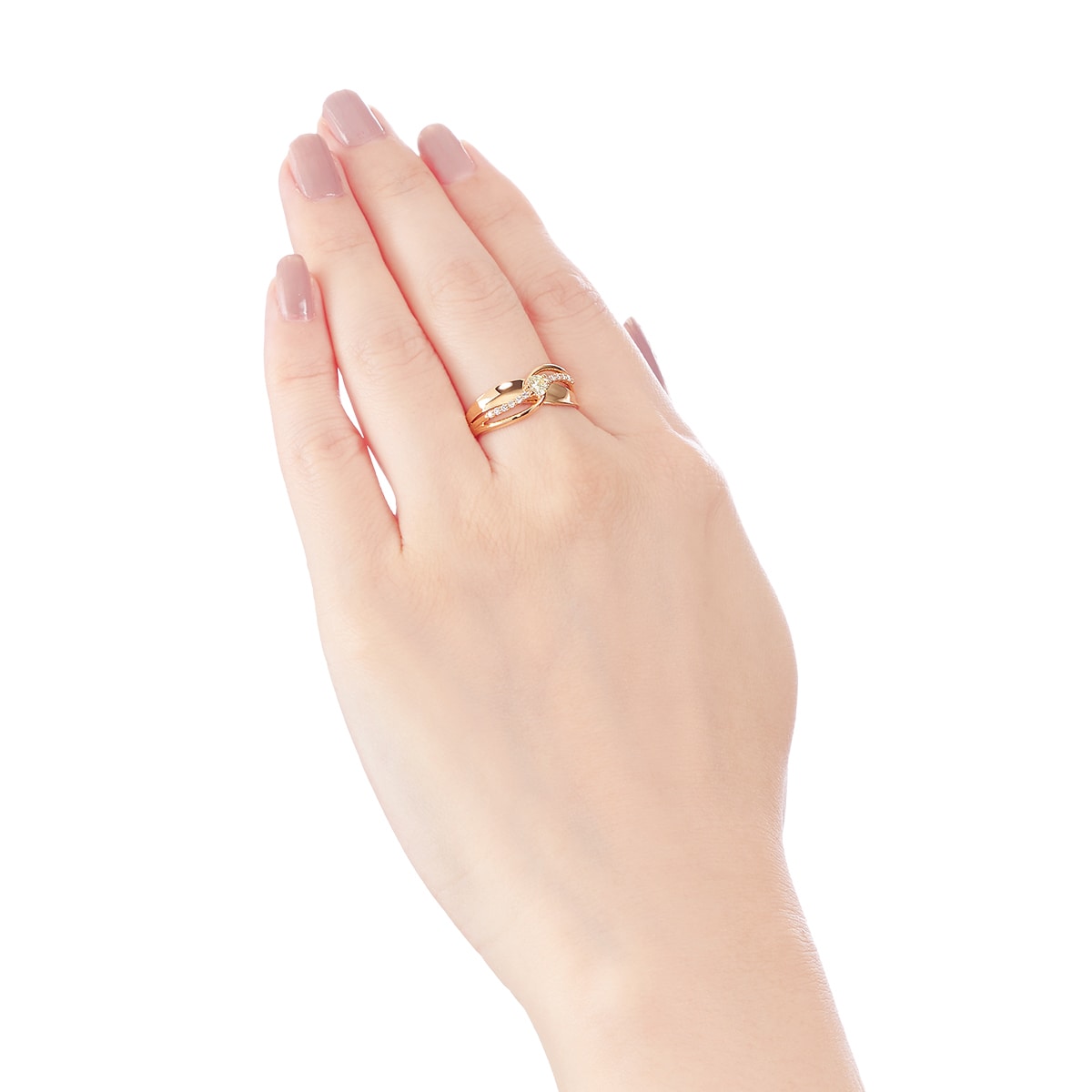 K18イエローゴールド鑑定書付ダイヤモンドリング（0.17カラット