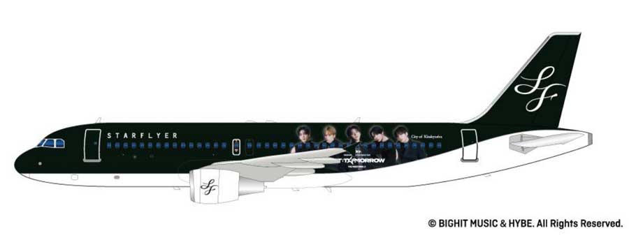 スターフライヤー、特別デザイン機「TOMORROW X TOGETHER ＜ACT