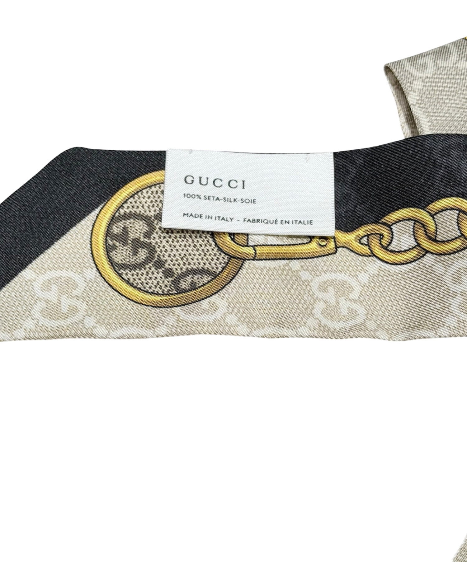 中古・古着通販】GUCCI (グッチ) シュシュ ブラック×ゴールド