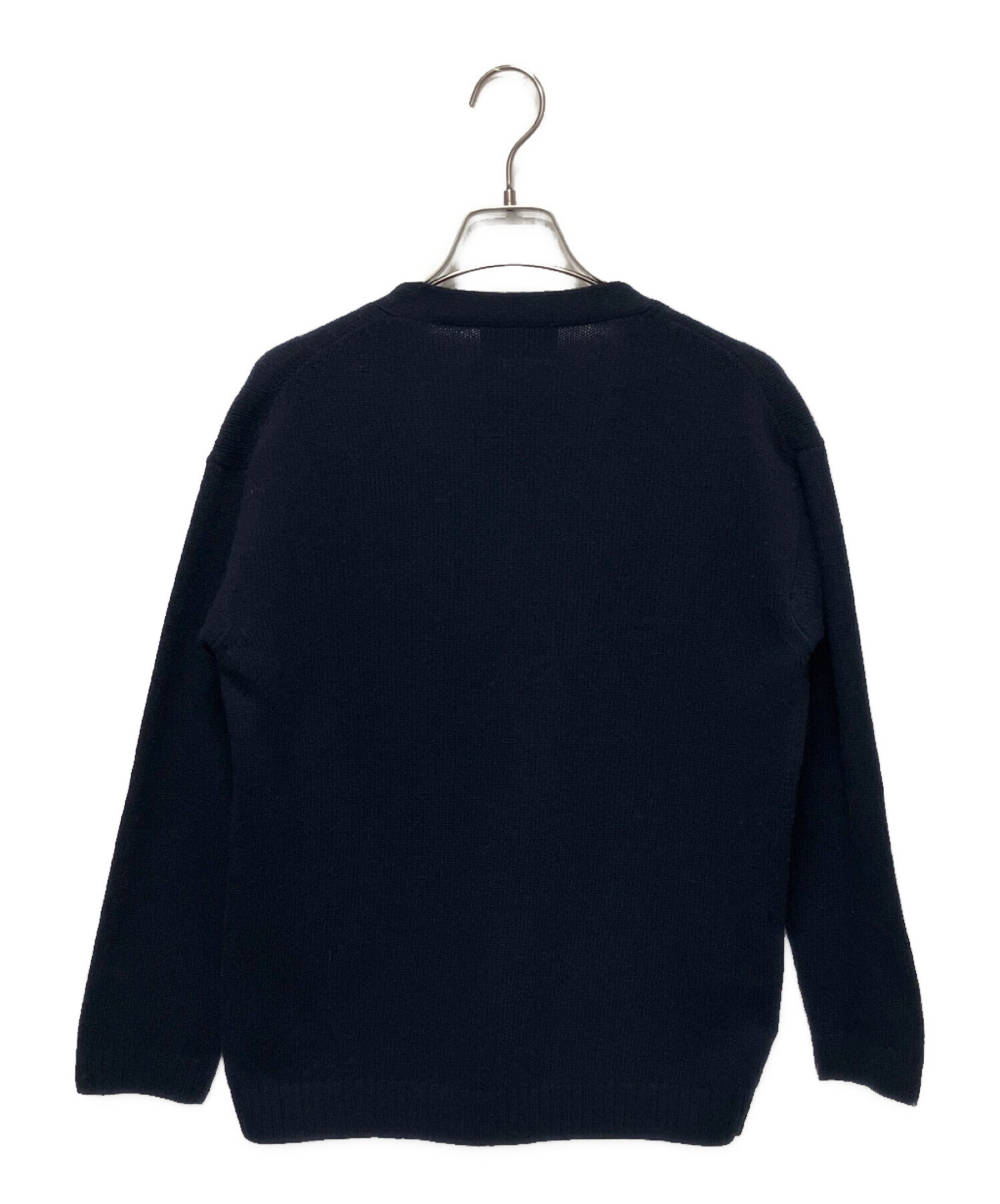 中古・古着通販】PRADA (プラダ) フラワーレースカーディガン ネイビー