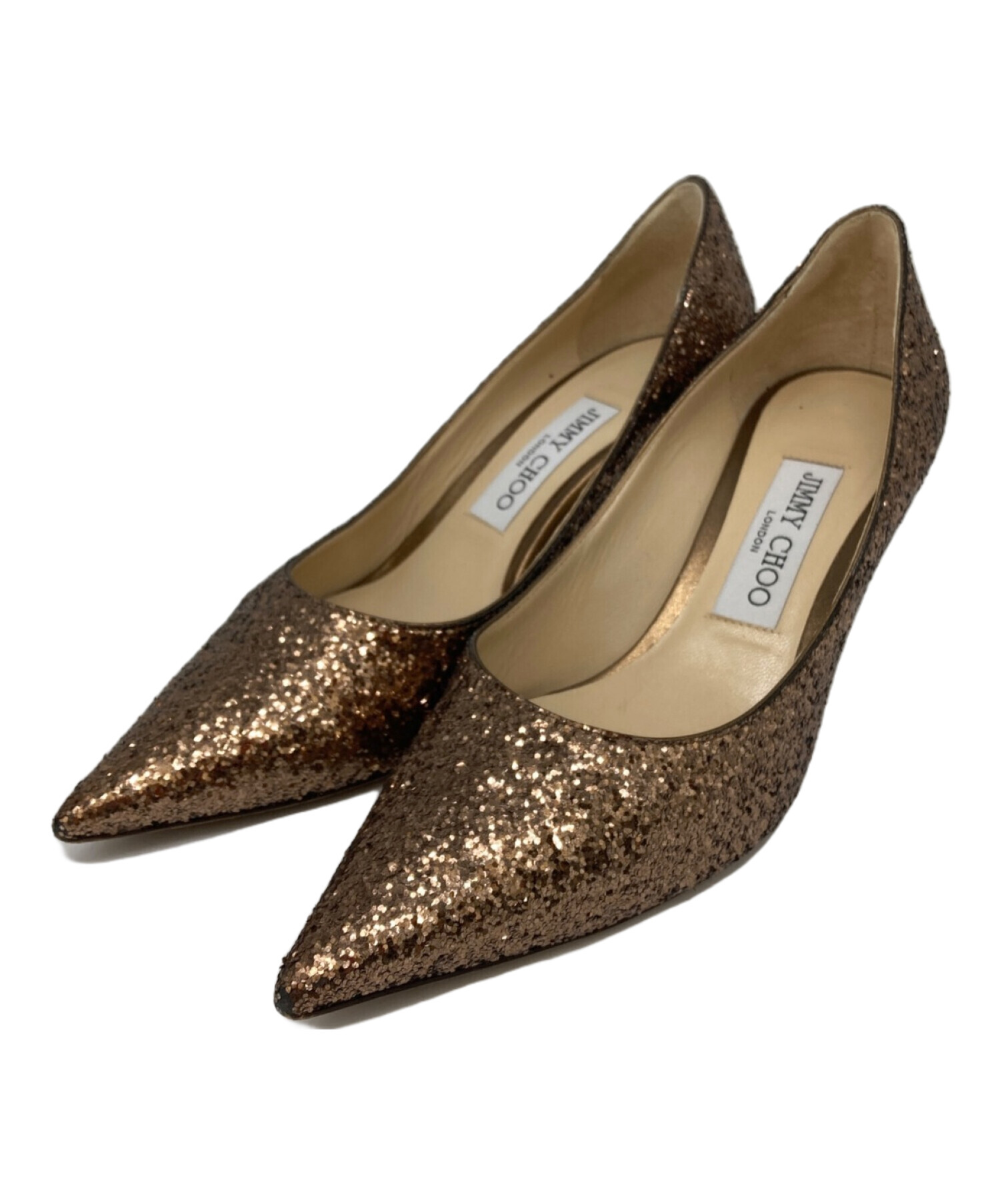 中古・古着通販】JIMMY CHOO (ジミーチュウ) グリッターパンプス