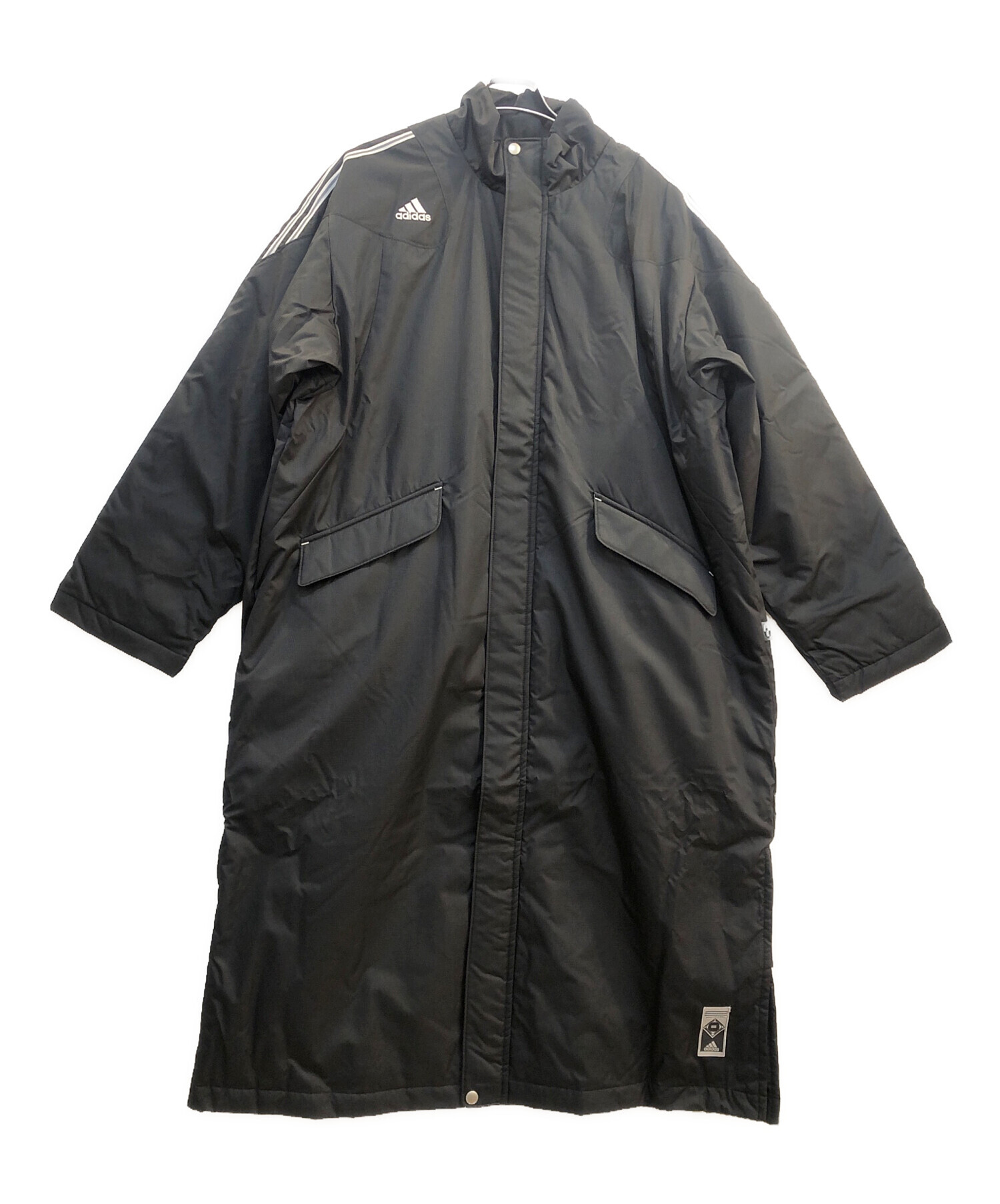 中古・古着通販】adidas (アディダス) ベンチコート ブラック サイズ:O