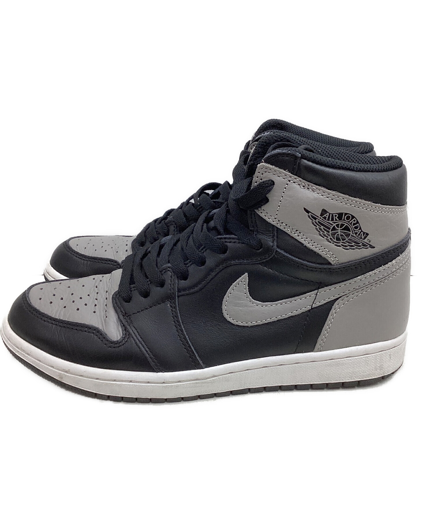 中古・古着通販】NIKE (ナイキ) ハイカットスニーカー ブラック×グレー