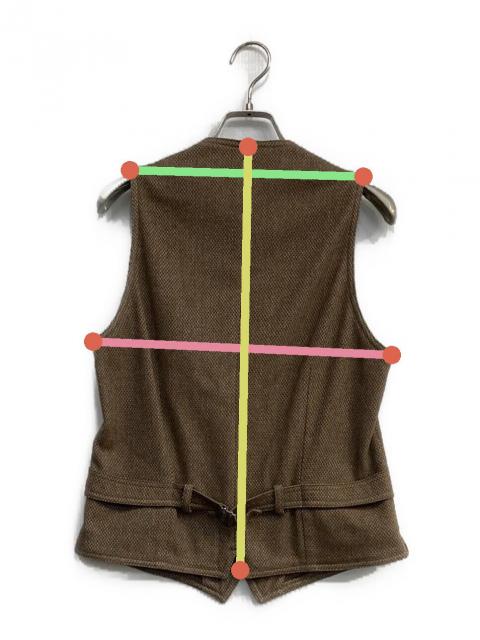 中古・古着通販】LARDINI (ラルディーニ) 前開きジレ ブラウン サイズ