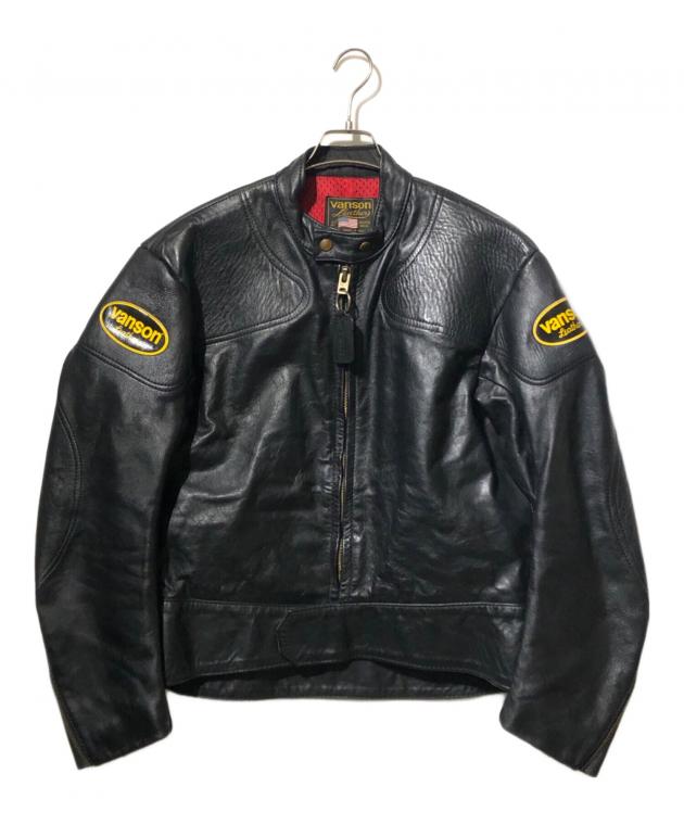 中古・古着通販】VANSON (バンソン) レザージャケット ブラック サイズ