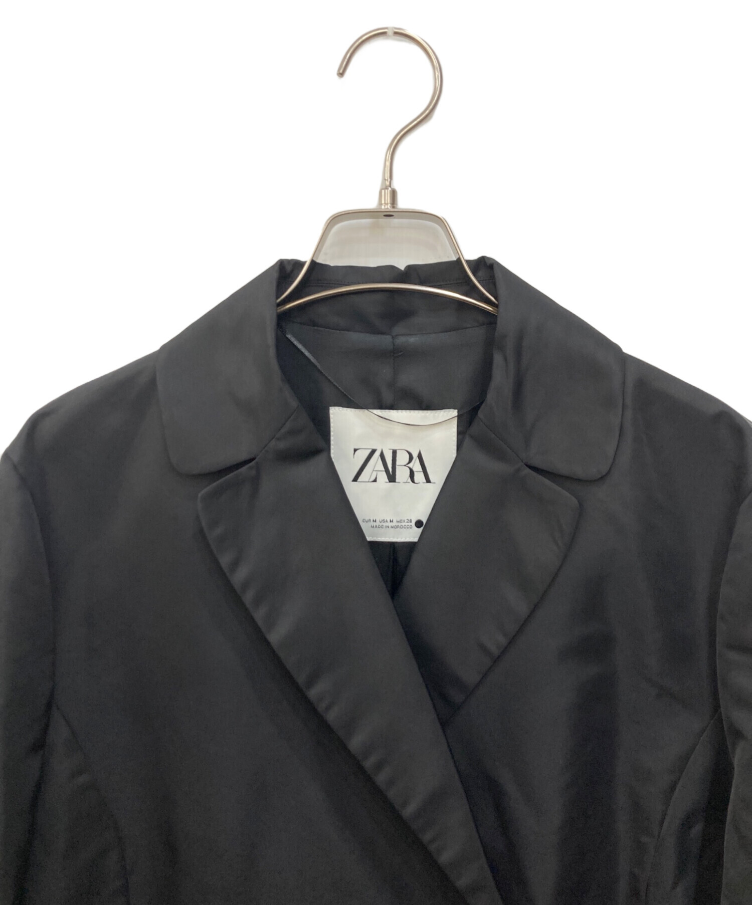 中古・古着通販】ZARA (ザラ) ダブルロングコート ブラック サイズ:M