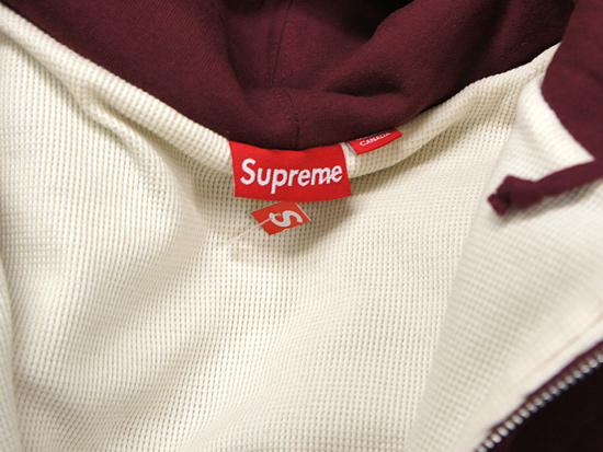Supreme - Hood Logo Thermal Zip Up Hoodie - UG.SHAFT