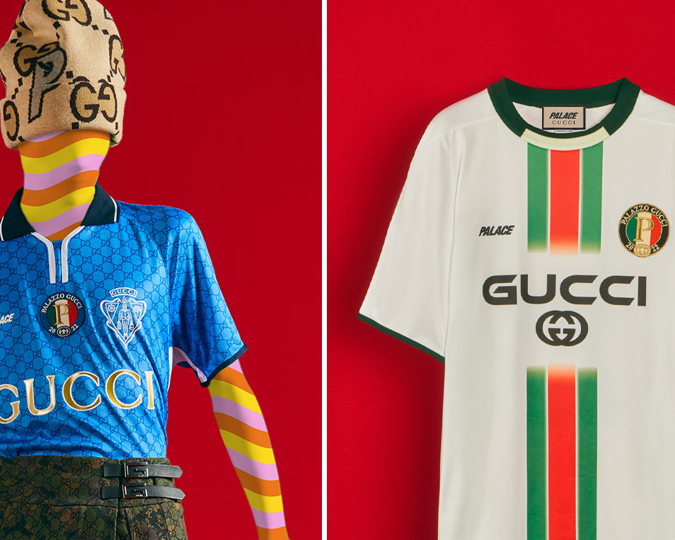 Palace and Gucci Combine to Drop Three Football Jerseys In New