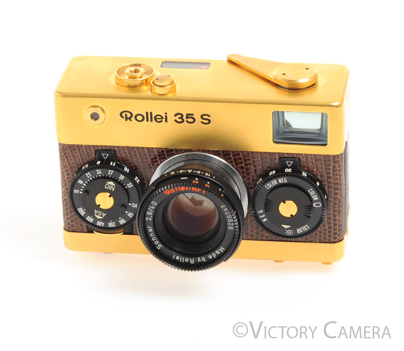 Rollei 35 S Gold 24 Karat (Plated) Camera w/ 40mm f2.8 Sonnar Lens [MI